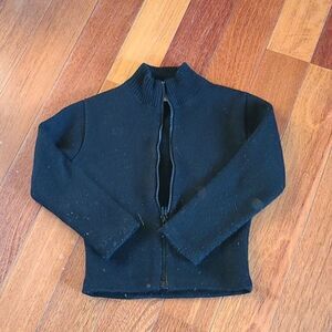 Inga vintagegirls black‎ zip up dance sweater size 4/5